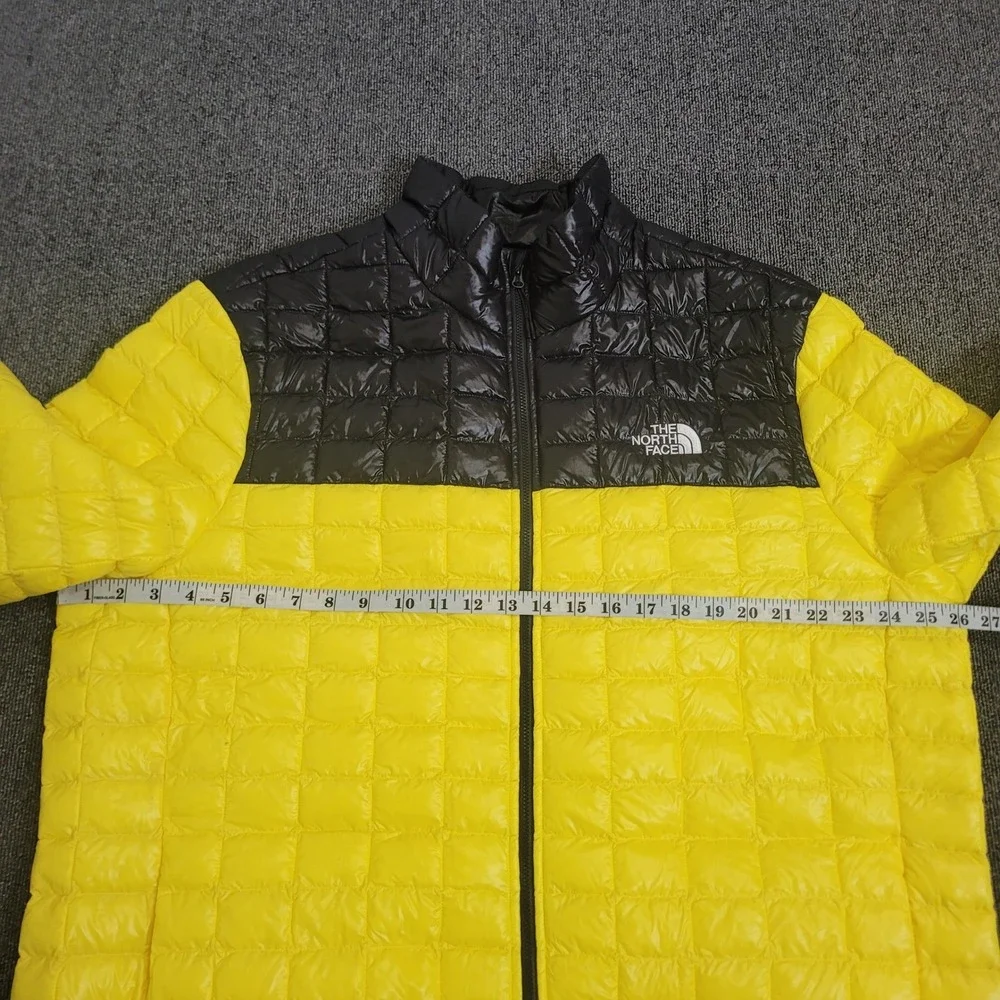 The North Face XXL ThermoBall Puffer Jacket Mens Yellow Black Colorblock Zip